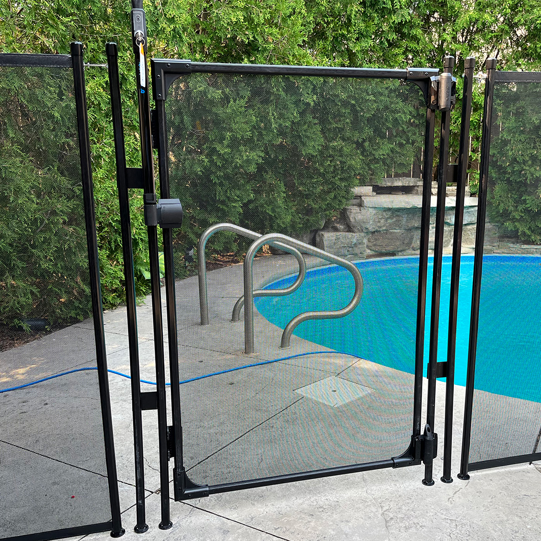 3 hole pool safety gate system.