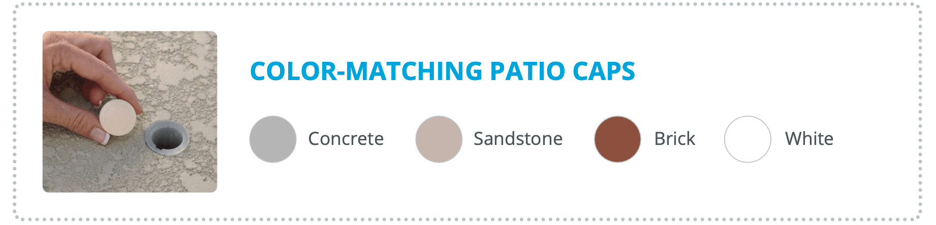 Pool Fence Deck Cap Color Options